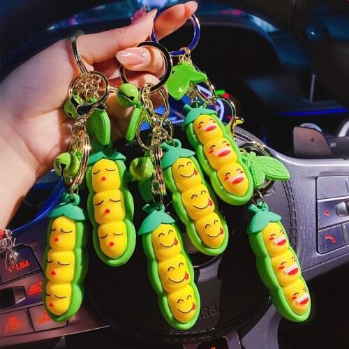 Cartoon Princess and Pea Expression KeyChain for Friends Key chain Wallet Mobile Phone Pendant Accessories Wholesale