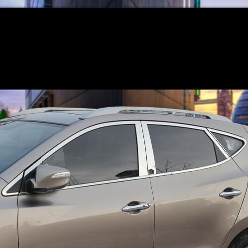 Stainless steel car window trims for hyundai tucson 2010 2011 2012 2013 2014 2015 ix35 tucson ix