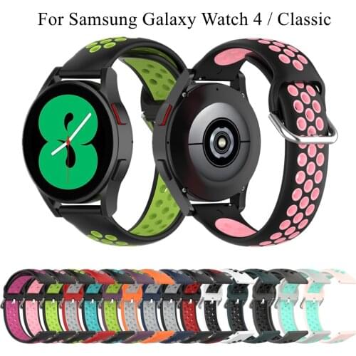 Silicone Sport Strap For Samsung Galaxy Watch 4 Classic 42mm 46mm Bracelet 20mm 22mm Wrist Band For Galaxy Watch4 40mm 44mm