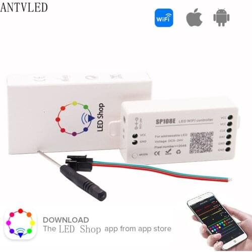 LED Strip WIFI Controller SP108E ,For WS2812B WS2811 WS2813 WS2815 SK6812 Etc LED Module Light Smart APP Wireless Controller
