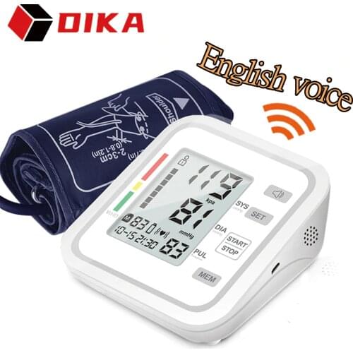 Blood Pressure Monitor Upper Arm Heart Rate Tonometer Health Care Sphygmomanometer Large Screen Monitors Automatic Meter