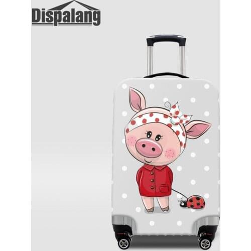 Waterproof Dustproof Luggage Protective Cover For 18-32 Inch Cute Cartoon Pig Print Suitcase Covers For Women Travel Accessories