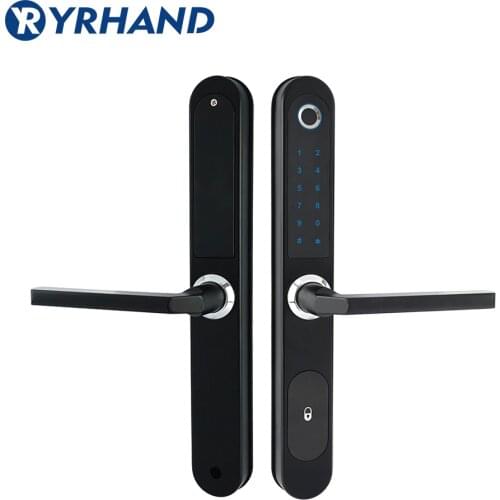 Waterproof Fingerprint Lock Digital Electronic Door Lock for Aluminum Glass Door with Euro Mortise 3585