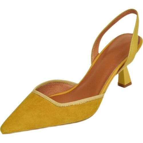 Fashion Womens Shoes 2021 Newest Summer Autumn Suede Leather High Heels Pumps Wedding Party Shoes Woman