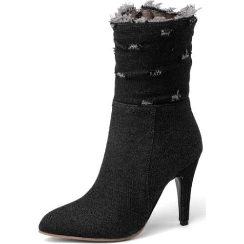 Plus Size Canvas boots boots women woman winter boots women women shoes botas