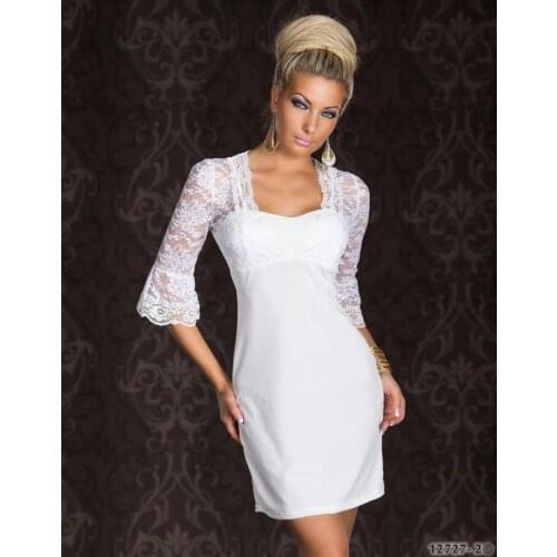 Flower Lace Flare Sleeve Sexy Summer Dress 2 Colors 2 Size Party Dresses Club Women Dress Bodycon Dresses New Brand Wholesale