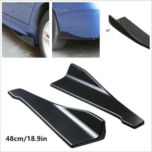 1 Pair Universal Rear Bumper Spoiler Diffuser Protector Rear Lip Wrap Angle Splitters Lip Side Skirt Kit for BMW Car Decor Parts