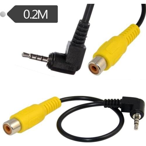 1Pc 2.5mm AV-in Converter Video Cable Stereo Male Plug To RCA Female Adapter