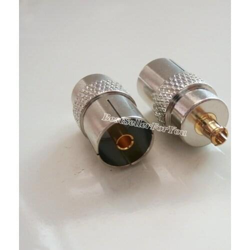 1Pcs Adapter MCX Male to IEC DVB-T TV Female connector RTL2832U R820T Tuner 75Ohm