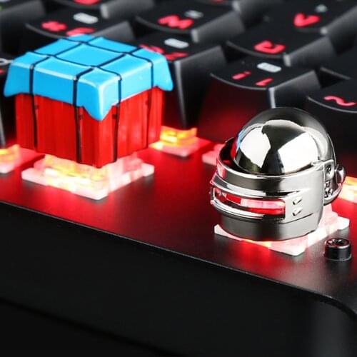 1PSC Alloy Personalized ESC Button Theme Mechanical Metal Keycap PUBG Gaming Keyboard Keycap For Cherry MX Keyboard Accessories