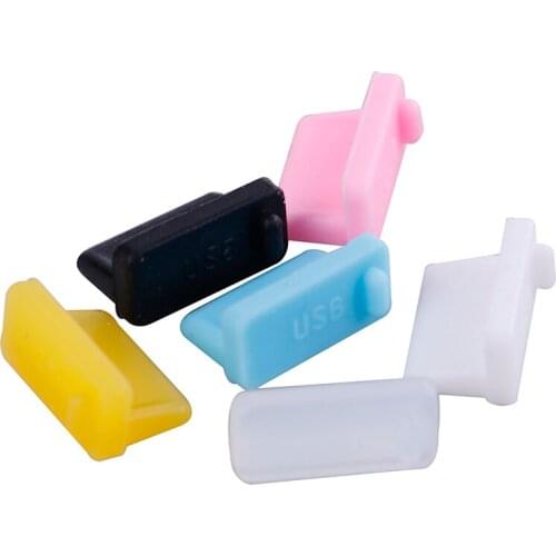 10pcs Universal USB Silicone Anti Dust Plug RJ45 Interface Dustproof Port Cover Stopper For Laptop PC