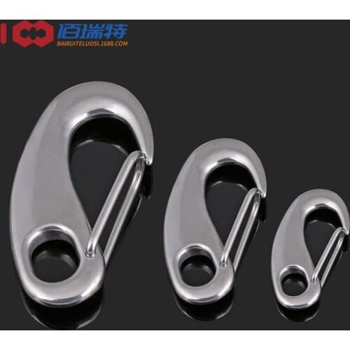 304 stainless steel egg type shackle / egg hook / wire rope quick hanging buckle / elliptical spring unbuckle hook 2PCS