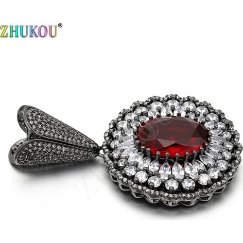 35*57mm Handmade Brass Cubic Zirconia Charms Pendants DIY Jewelry Bracelet Necklace Making, Model: VD354