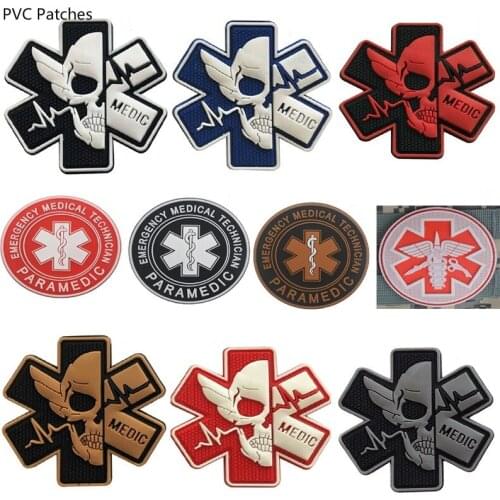 EMERGENCY MEDICAL TECHNICIAN Badge PVC Rubber Army Military Patches Clothes Decorative Accessories Armbands Patch