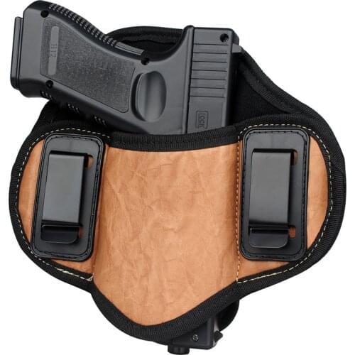 Tactical Hunting Holster PU Leather Concealed Gun Pouch for Glock 17 19 23 32 Sig Sauer Beretta Kahr Bersa Thunder Hunting Tools
