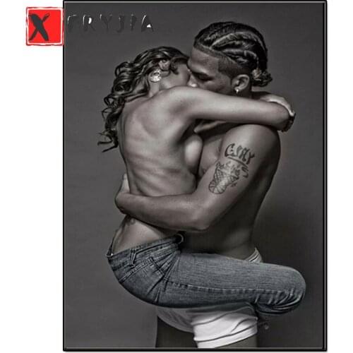 DIY 5D Diamond Painting Couples Sexy Black and White Diamond Embroidery 3d Round square Full Diamond Mosaic Picture Kits decor