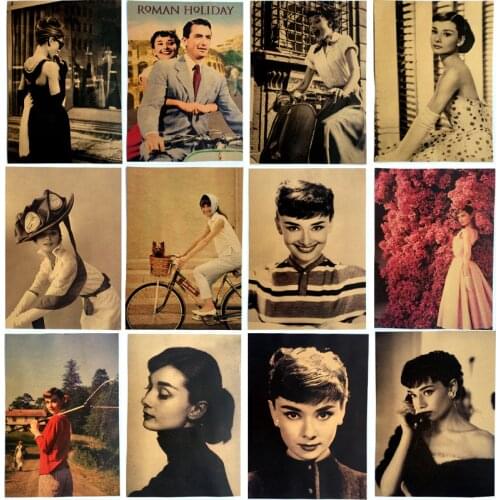 Audrey Hepburn Restore ancient ways painting famous Art Print Poster Wall Picture Canvas Painting Living Room Decor No Frame