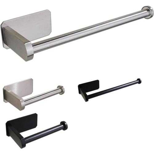 Kitchen Roll Paper Self Adhesive Wall Mount Toilet Paper Holder Bathroom Tissue Towel Rack Holders