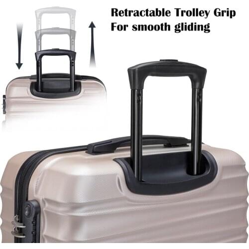 Lightweight Hardside 3 Piece ABS Luggage Set with Spinner Suitcase 20" 24" 28"Case/traveling case/rolling suitcase180821320