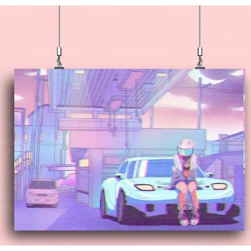 Home Decor Modular Luxury Car Poster Pictures Wall Art Locomotive Girl Canvas Printed Animation Role Painting Living Room Modern