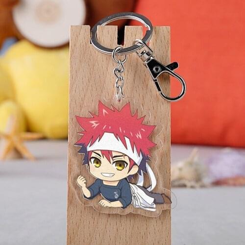 2019 New Arrival Food Wars! Shokugeki no Soma Japanese anime figure acrylic mobile phone charms keychain strap keyring