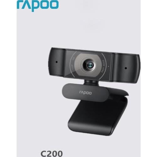 Original Rapoo C200 Webcam 720P HD With USB2.0 With Microphone Rotatable Cameras For Live Broadcast Video Calling Conference