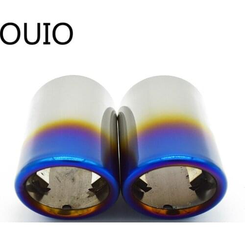 OUIO Car Exhaust End Tip Muffler Pipe Tailpipe Covers For 2009-2015 Skoda Octavia A7 A5 Superb Yeti 1.4T 1.6T 1.6L Accessories