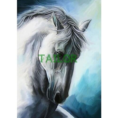 Full square Home Decor Gift haft diamentowy 5D diamond painting Cross stitch kit set Cuadros animal horse Mosaic art colours 51