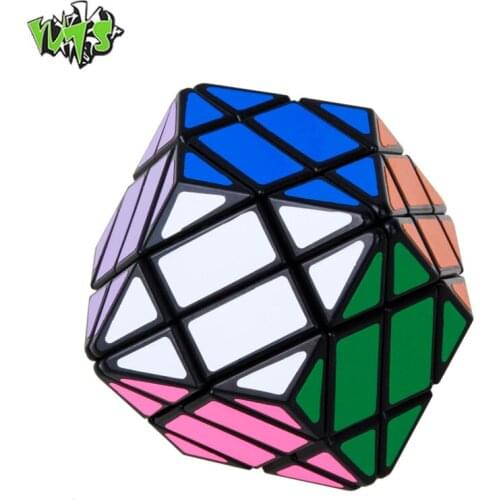 Lanlan 4x4 Rhombic Dodecahedron Cubo Magico Black 12 Rhombic Face axis Educational Cubo Magico Toy Gift Idea Magic Puzzle Cube