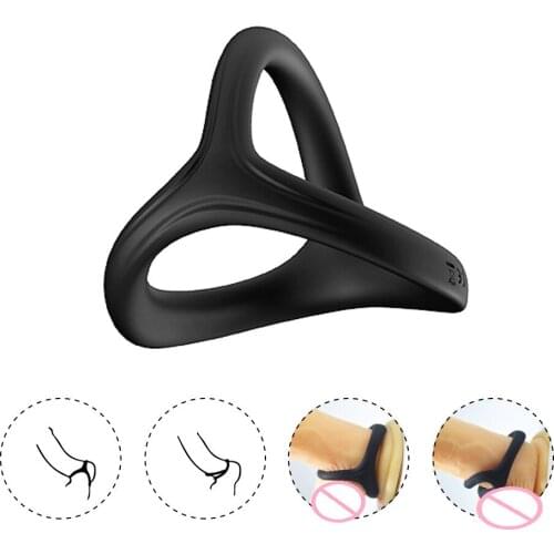 Sexual Toys Safe Silicone Male Rings Double Cock Ring Delay Premature Ejaculation Penis Lock Rings Adult Sex Toys For Men