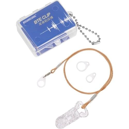 BTE Hearing Aid Unilateral Clip Clamp Rope Holder Protector for Children & Adults