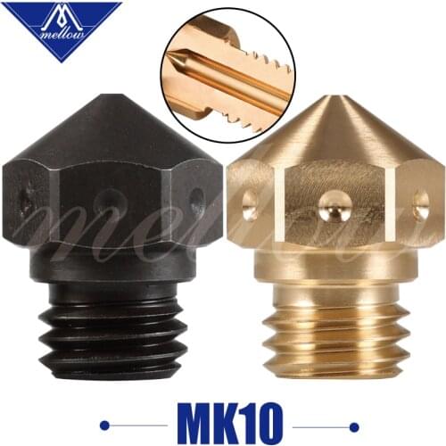 1pcs Mellow High Quality Micro Swiss Mk10 Brass/hardened Steel M7 Nozzle For 3d Printer Flashforge/ctc/wanhao Swiss Hotend Kit