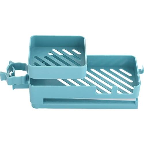 Kitchen Sponge Holder Faucet Rack Free Perforated Rag Drain Rack Multi-function Sink Storage Rack Kitchen Storage Artifact