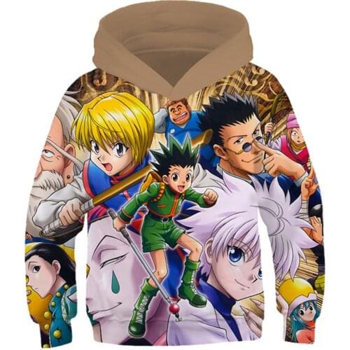 Little Boys Anime Sweatshirt Hoodies Teenagers Oversized Hoody Spring Hooded Coat For Boy Kids Outerwear Baby Children Clothes