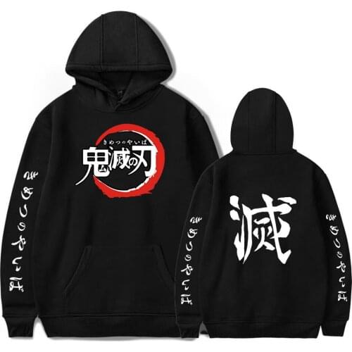 Hoodies Unisex Demon Slayer Japan Anime Kimetsu no Yaiba Printed Mens Hoodie Streetwear Fashion Casual Sweatshirt C33K173