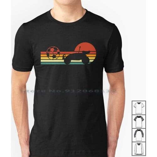 Vintage Retro Rocket Soccer Sport Car T Shirt 100% Cotton Football Car Soccer Gamer Video Game Octane Rocket Soccer Battle Car
