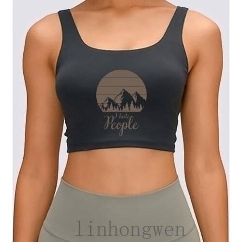 I Hate People Mountains Vacation Camping Gift Women Tank Top Breathable Spring Over Size S-XL Create Slim Novelty Gift