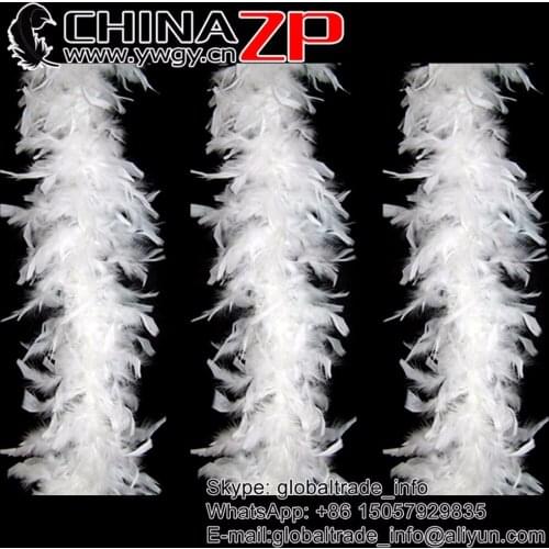 Gold Supplier CHINAZP Factory 10yards/lot Top Quality 40G Colorful Turkey Chandelle Feather Boa Many color choose