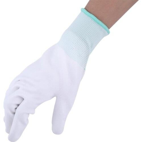 1pair Antistatic Gloves Anti Static ESD Electronic Working Gloves pu coated palm coated finger PC Antiskid for Finger Protection
