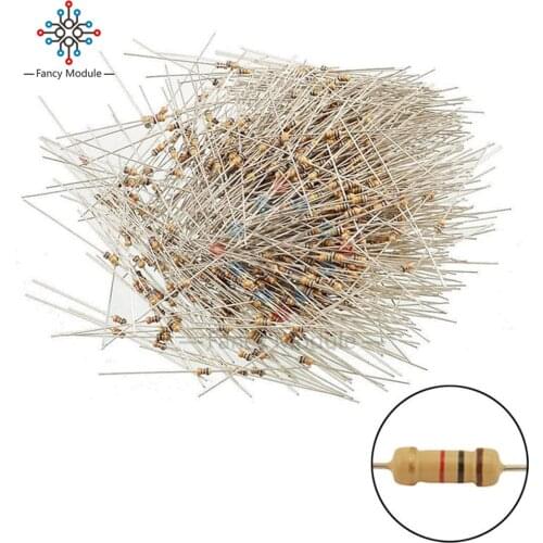 100PCS Film Resistors Resistance 10K Ohms OHM 1/4W 5% Carbon Film Assortment