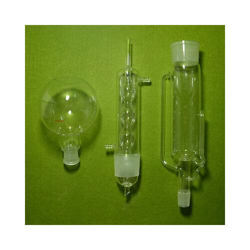 1000ml Soxhlet Extractor with Boiling Flask Distillation Lab Glass 29/32 60/45