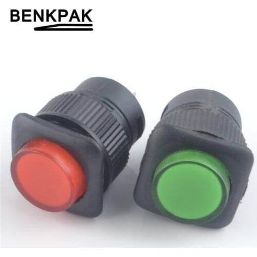 16mm momentary & self-lock push button switch 2pin