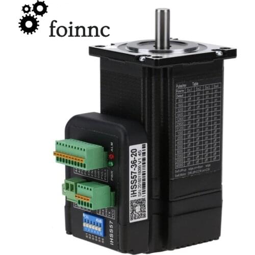 2N.M Integrated Closed-loop Step Motor IHSS57-36-20, DC36V, 57 Series Integrated Step Motor, Suitable CNC Controller