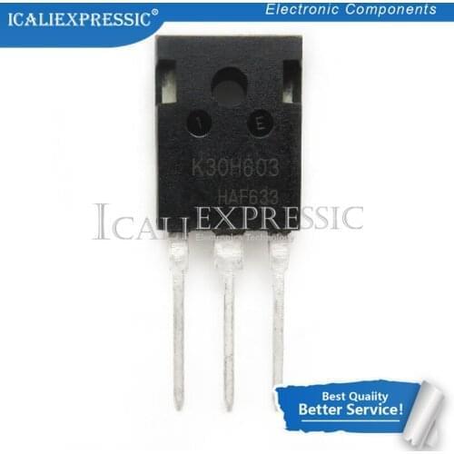 5PCS IKW30N60H3 IKW30N60 K30H603 TO-247 600V 30A 187W In Stock