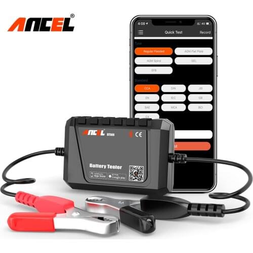 ANCEL BT500 For Android IOS System Car Battery Tester 12V Bluetooth-Compatible Analyzer Car Electric Circuit Cranking Tester