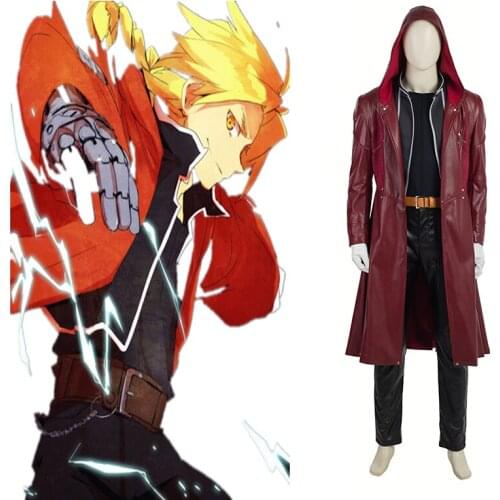 Anime Fullmetal Alchemist Cosplay Costume Edward Elric Cosplay Costume Halloween Christmas Costume High Quality Custom Made