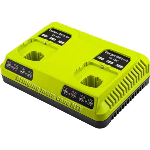 Free shipping For RYOBI P108 P107 Battery Double Charger 12V 14.4V 18V 3A For Li-ion 2A For Ni-CD Ni-MH Ryobi one+ Battery P117