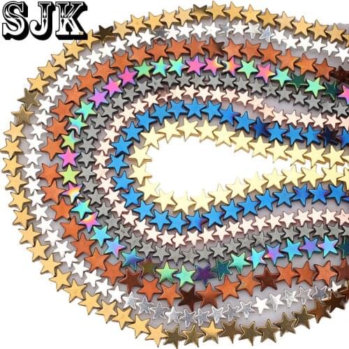 8 Colors Natural Stone Pentagram Star Shape Hematite Beads Loose Beads 4 6 8 10MM DIY For Jewelry Necklace Bracelet Making