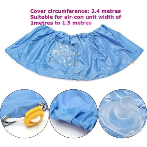 New Air Conditioning Cover Washing Wall Mounted Air Conditioner Cleaning Protective Dust Cover Clean Tool Tightening belt