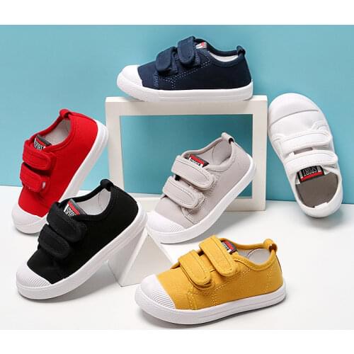 Kids Shoes Girls Boys Top Brand Sneakers Canvas Toddler Breathable Shoes Spring Running Sport Baby Soft Casule Sneaker for 1-3Y